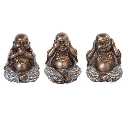 Three Wise Buddha See Hear Speak No Evil Statue Eastern Enlightenment Masterpiece