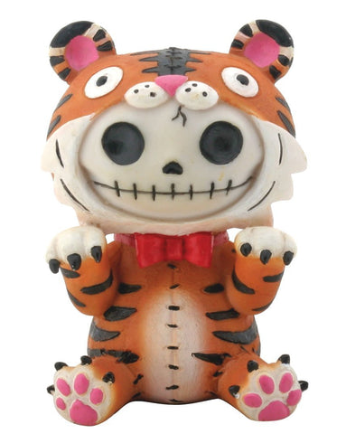 SUMMIT COLLECTION Furrybones Tigrrr Signature Skeleton in Tiger Costume Wearing Red Bow Tie