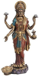 PTC 10 Inch Lakshmi Mythological Indian Hindu Goddess Statue Figurine