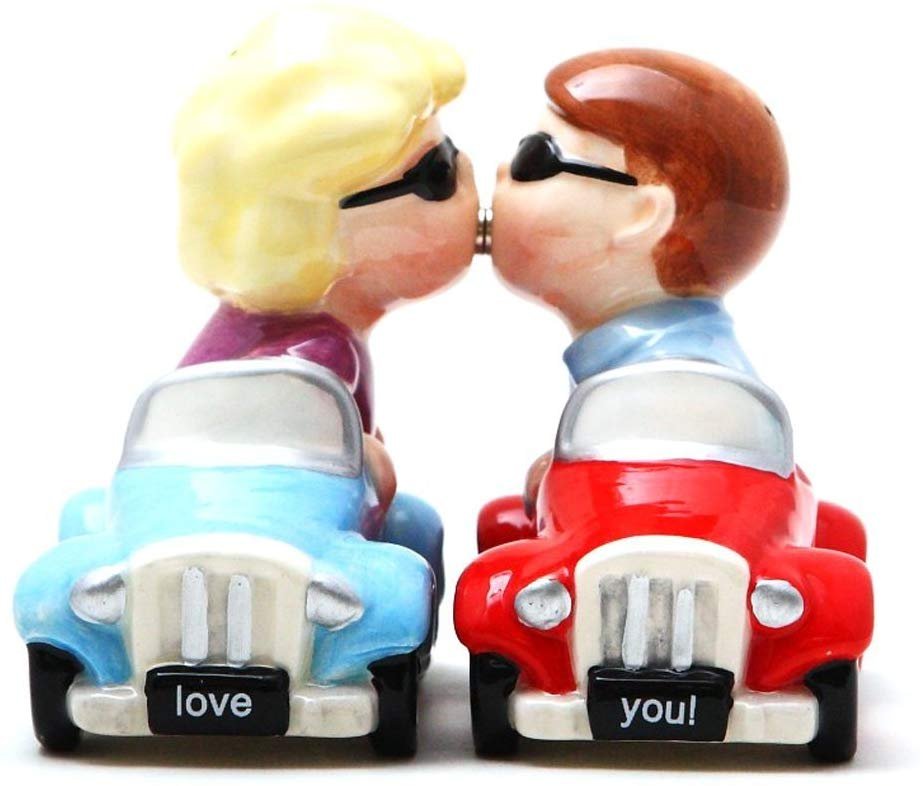 Salt & Pepper Shakers Set - CARS New Ceramic Kitchen Gifts 8790 by Pacific Giftware