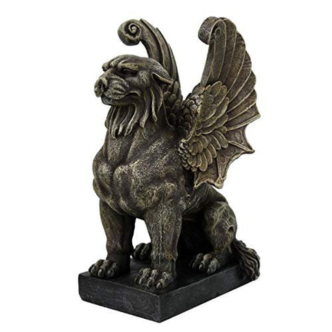 Pacific Giftware PT Winged Lion Gargoyle Home Decorative Resin Figurine