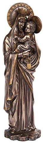 10.5 Inch Our Lady of Mount Carmel Bronze Finish Statue Figurine