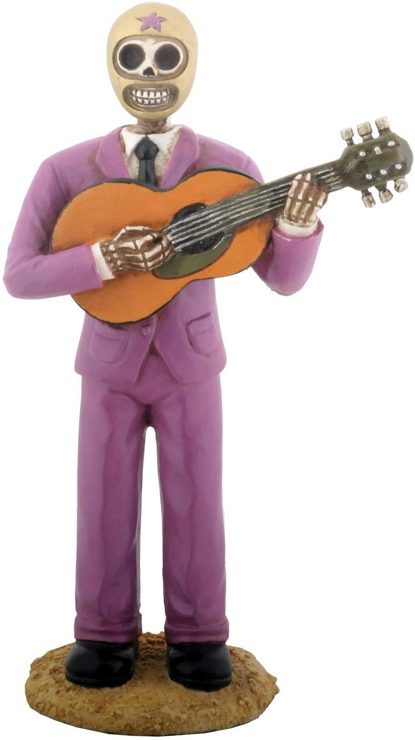 Luchadore Skeleton In Purple Suit with Guitar