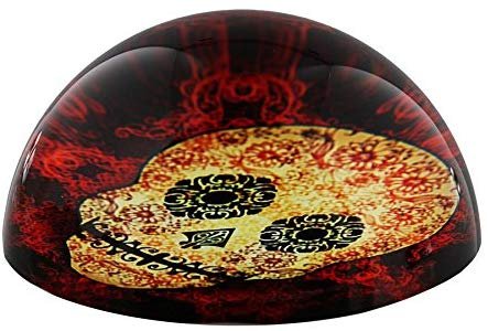 Day Of The Dead Red Paperweight 7.5x7.5x3.5cm
