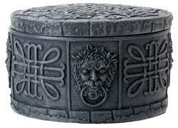 Round Decorative Celtic Box with Knot Patterns