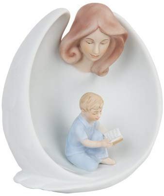 Pacific Giftware Angel Protecting Boy Religion Religious Statue Fine, Porcelain Figurine, 5" W