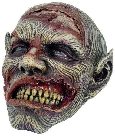 PTC Pacific giftware Halloween Smiling Zombie Skull Resin Statue Figurine, 5" H