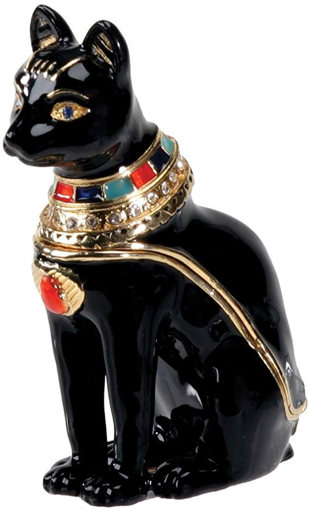 Bastet Jeweled Box - Collectible Egyptian Decoration Jewelry Container