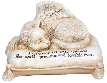 Pacific Giftware PT Cat Angel on Pillow Decorative Resin Urn