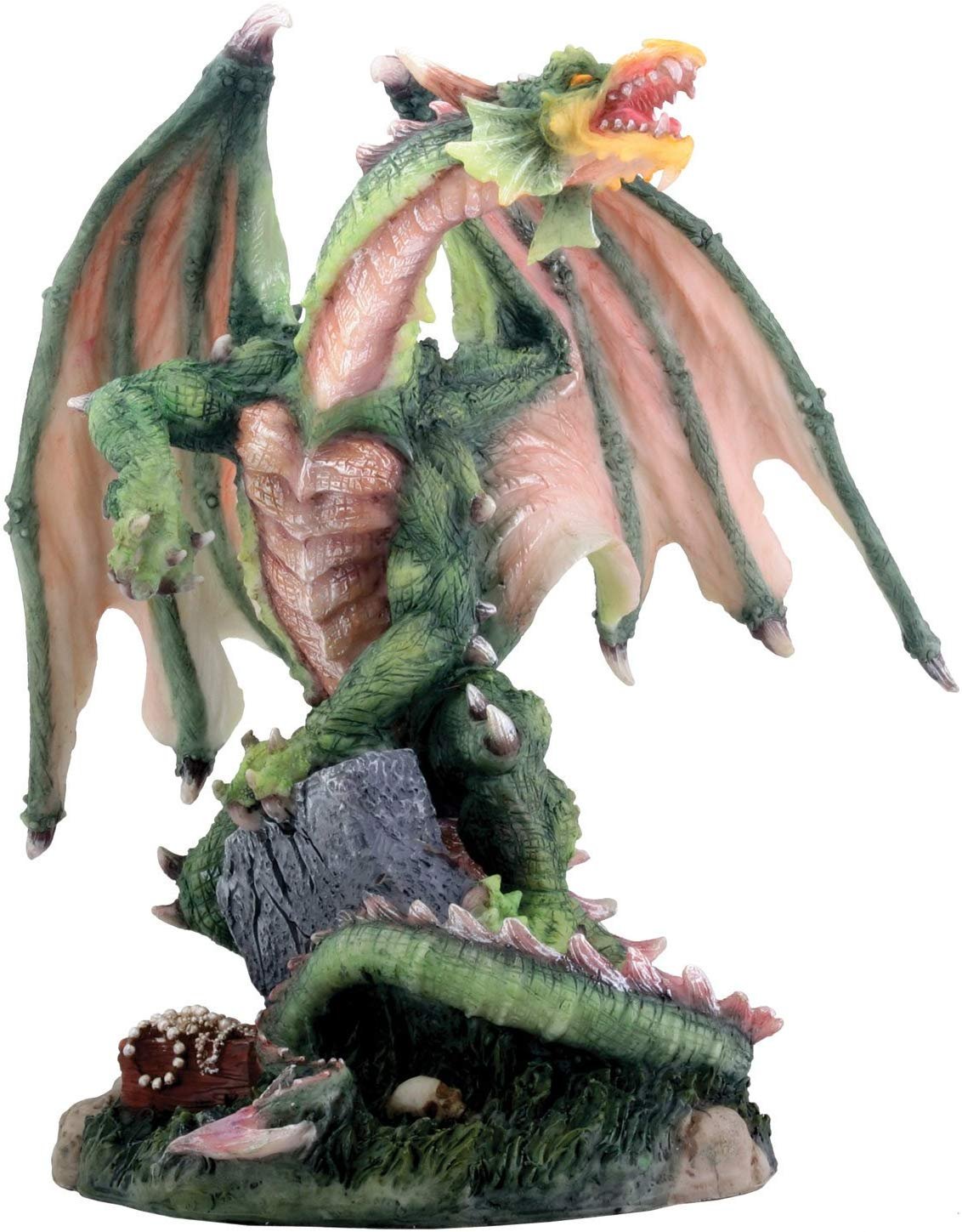 Green Attor Dragon On the Rock Collectible Figurine