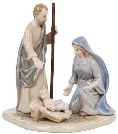 PTC 4.5 Inch The Holy Family Nativity Scene Ceramic Statue Figurine