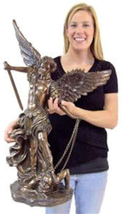 Resin Statue Saint St Michael 32 Inch Cold Cast for Church