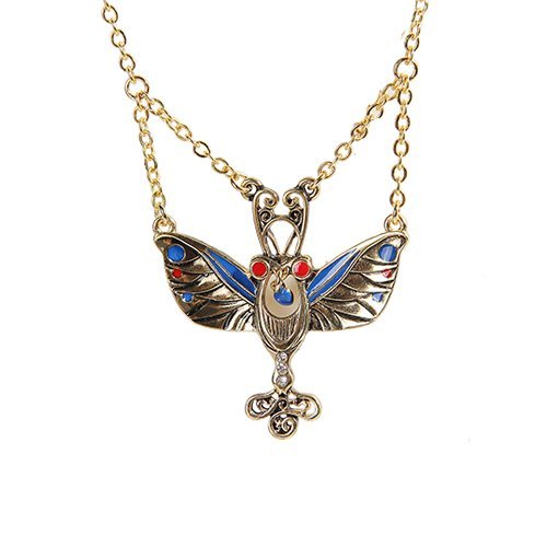 Golden Mariposa Butterfly Necklace Pendant Pewter Alloy