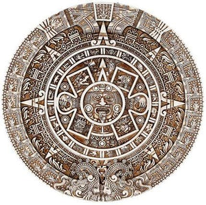 Mexica Aztec Solar Wall Calendar Sculpture Plaque Figurine Mexico Indian