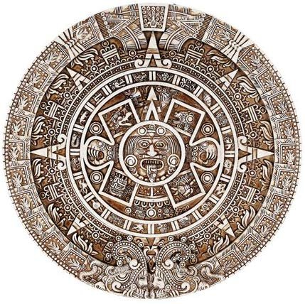 Mexica Aztec Solar Wall Calendar Sculpture Plaque Figurine Mexico Indian