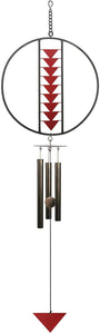 36 Inch Red Triangle Arrows Midway Garden Wind Chime