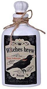 Witches Raven Brew Happy Halloween Poison Ceramic Bottle
