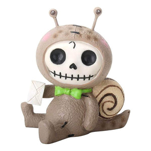 SUMMIT COLLECTION Furrybones Den Den Signature Skeleton in Snail Costume Handing Out Mail