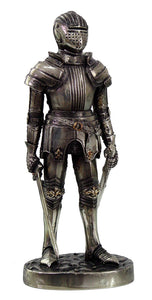 PTC 7 Inch Armored Medieval Knight with Dual Swords Statue Figurine