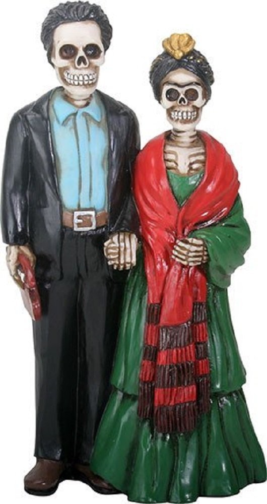 YTC Summit International Day of the Dead Skeleton Frida Kahlo and Diego Rivera Figurine Mexican Artists