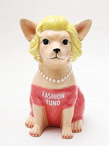 PTC 6.50 Inch Ceramic Fashion Fund Savings Piggy/Coin/Money Bank