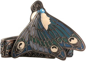 Art Nouveau Butterfly Princess Box Bronze Color Display