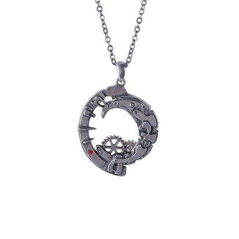 Steampunk Clockwork Necklace Pendant Alloy Metal