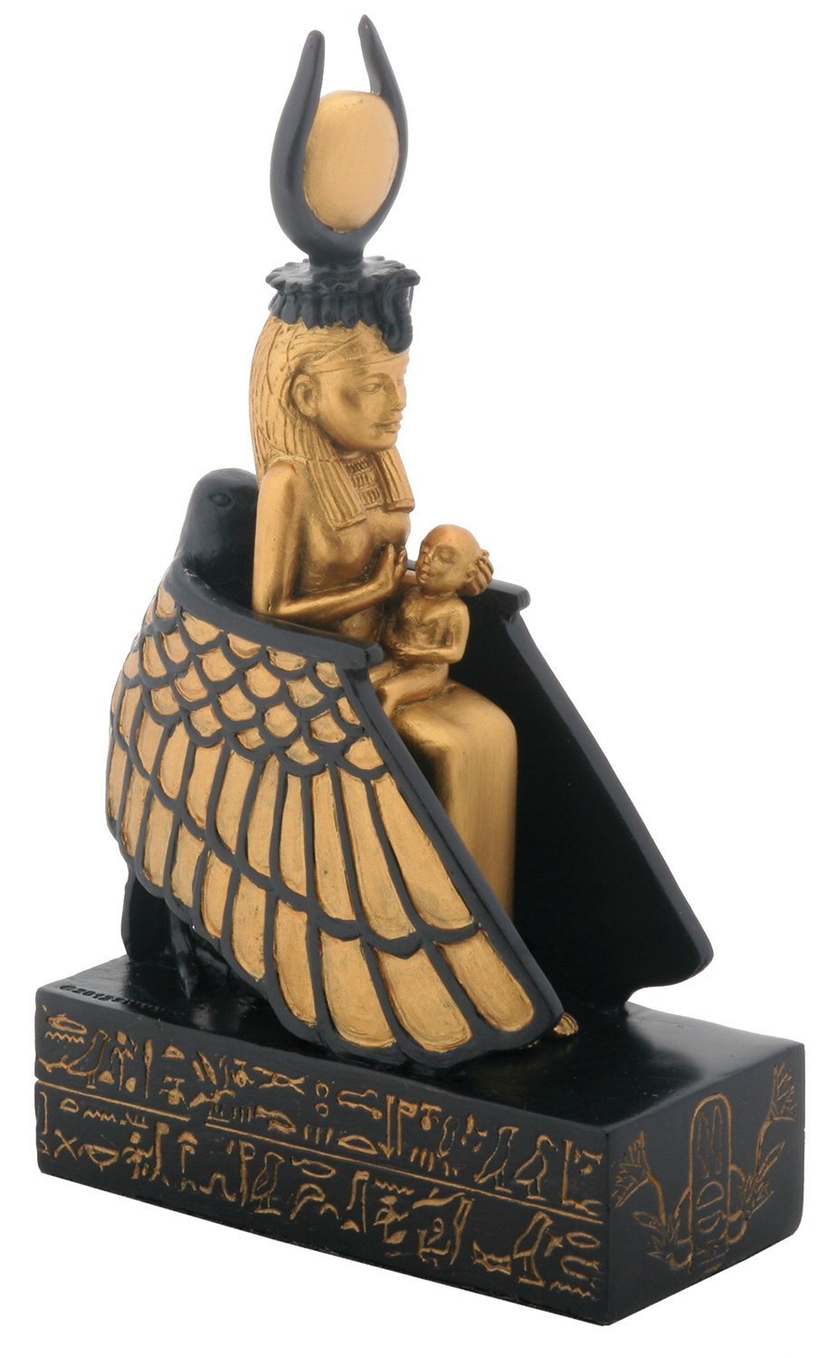 YTC Gold Colored Isis with Child Statue