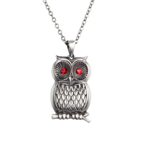 Wise Owl Pewter Necklace Jewelry- Mystica Collection