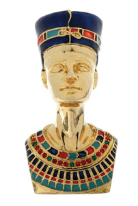 YTC Nefertiti Jeweled Box - Collectible Egyptian Decoration Container