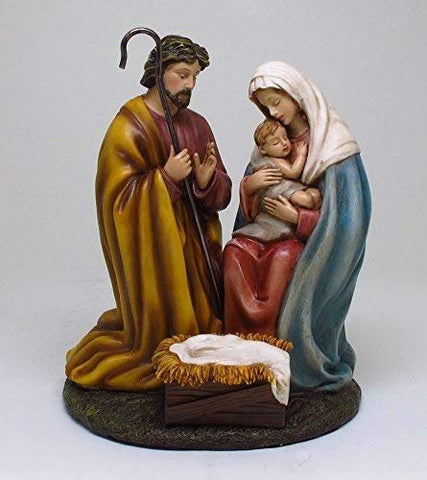 7.5 Inch Nativity Scene with Baby Jesus Religious Statue Figurine