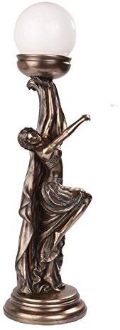 PTC 19.5 Inch Art Nouveau Bronze Finish Goddess Lamp Statue Figurine