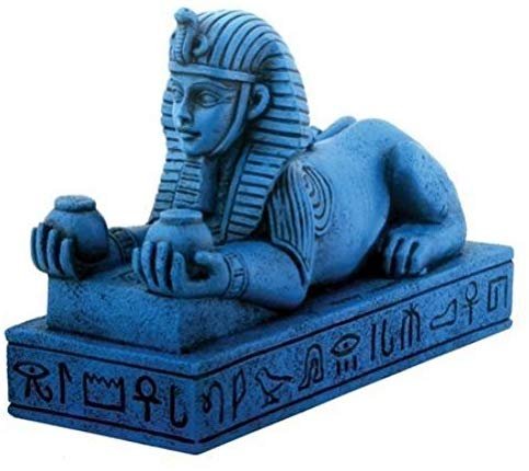YTC Summit International Blue Amenhotep III Pharaoh Egyptian Sphinx Figurine