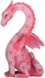 YTC 4 Inch Pink Love Dragon Colorful Decoration Statue Figurine Display