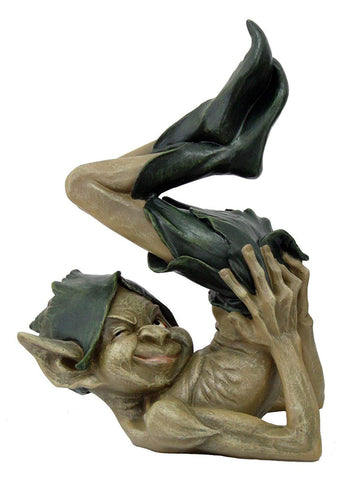 8 Inch Medium Playful Gymnastic Garden Goblin Elf Statue Figurine