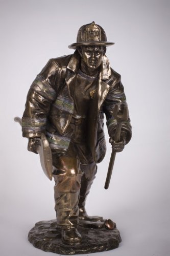 Fireman Fighting Fire Statue
