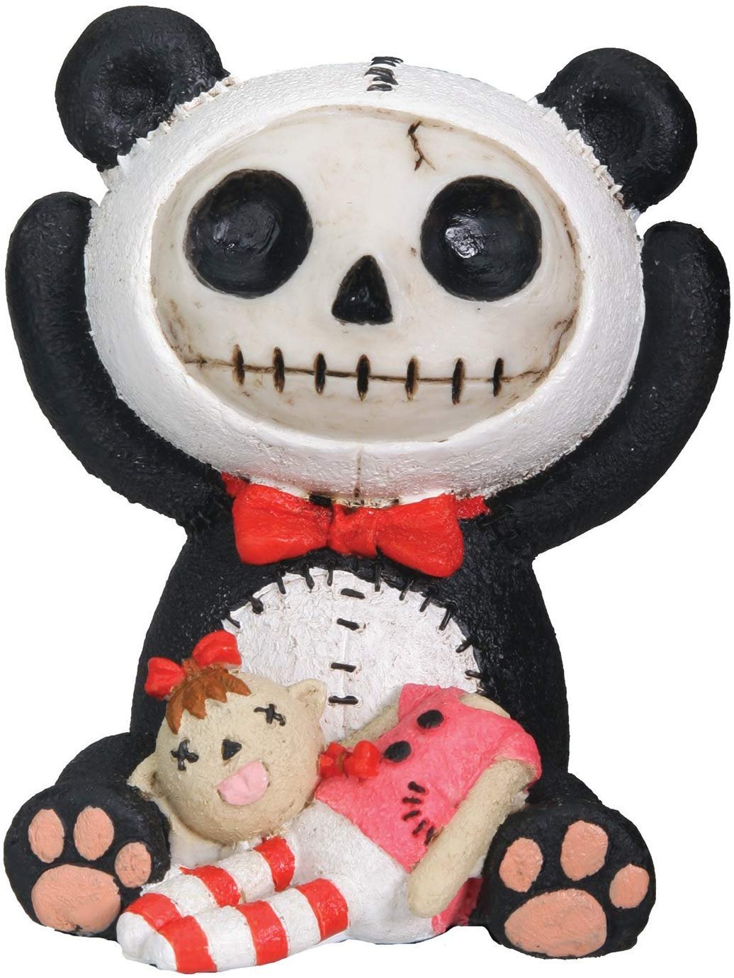 Furrybones Pandie Signature Skeleton in Innocent Panda Bear Costume with Beheaded Doll