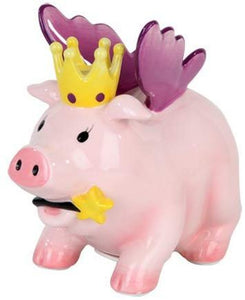 6.50 Inch Ceramic Fairytale Pig Savings Piggy/Coin/Money Bank