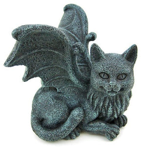 Pacific Trading Winged Cat Gargoyle Computer Topper Shelf Sitter Statue