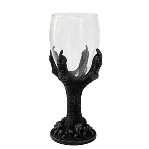 Dragon Hand Wine Glass Chalice Goblet 10 oz