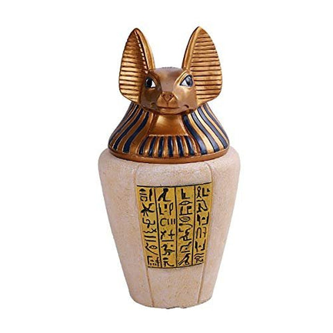 Pacific Giftware PT Egyptian God Anubis Canopic Jar Resin Figurine