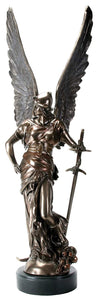 YTC 35.25 Inch Bronze Colored Armored Angel of Victory with Sword Statue
