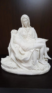Pacific Giftware The Pieta Michelangelo Inspired Marble White Jesus and Mary Statue 10.5 Inches Collectible
