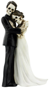 Embracing Wedding Bridal Skeleton Couple Decorative Figurine