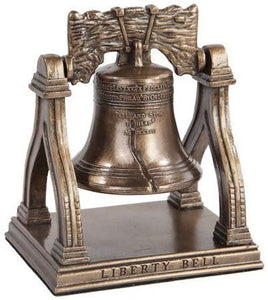 Bronze Tone Philadelphia Liberty Bell on Stand Statue, 5 1/4 Inch