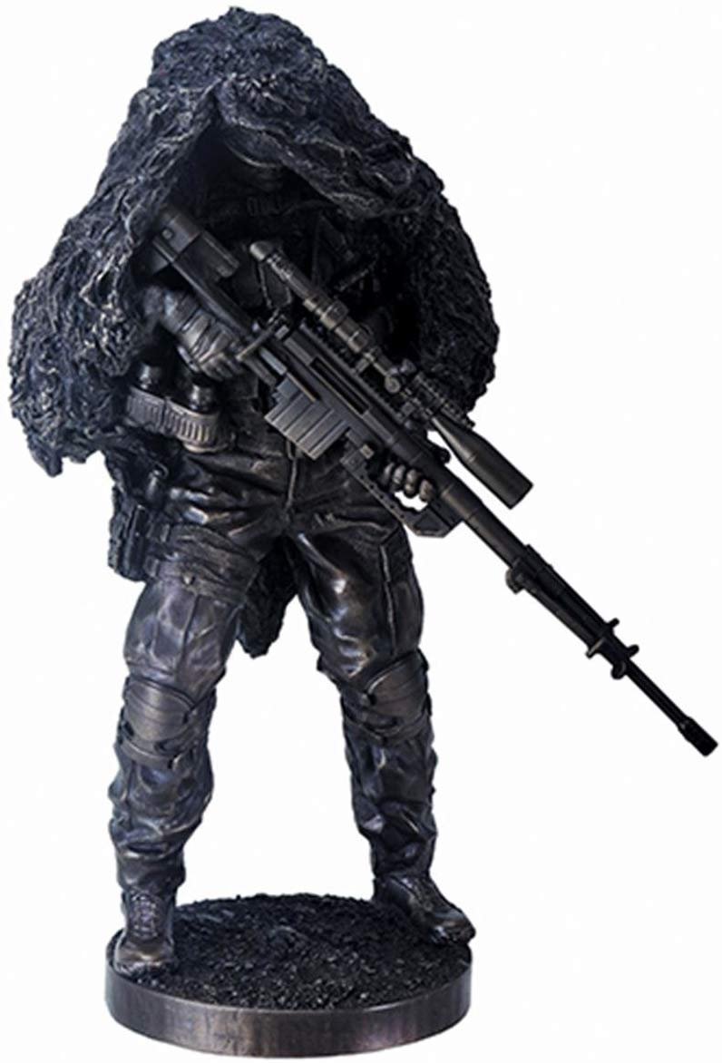 12.5 Inch "Concealed At Ready" Sniper Soldier Figurine Display