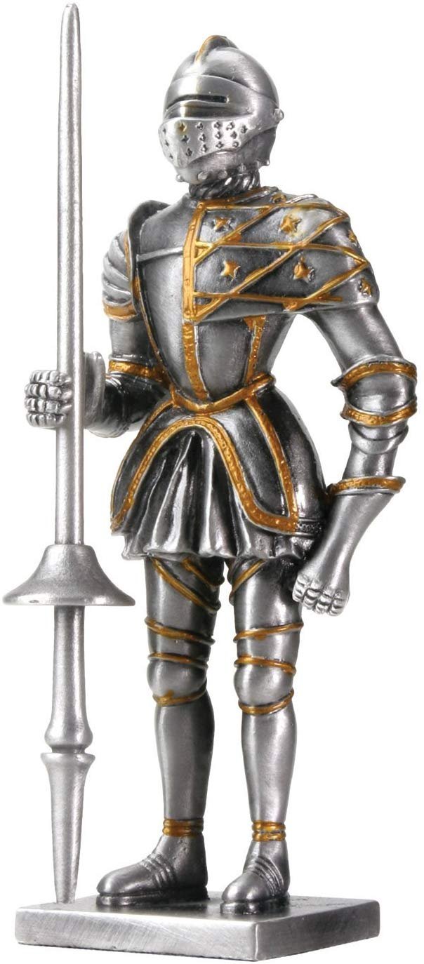 Pewter Spanish Knight Statue Figurine Decoration