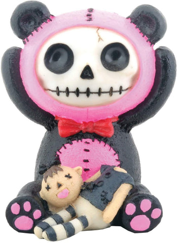 Furry Bones Black and Pink Pandie Panda Statue