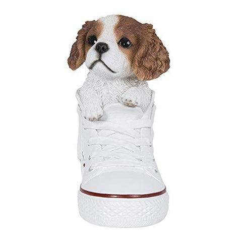 Pacific Giftware PT All Star Animal King Charles Puppy Dog in The Shoe Decorative Resin Figurine