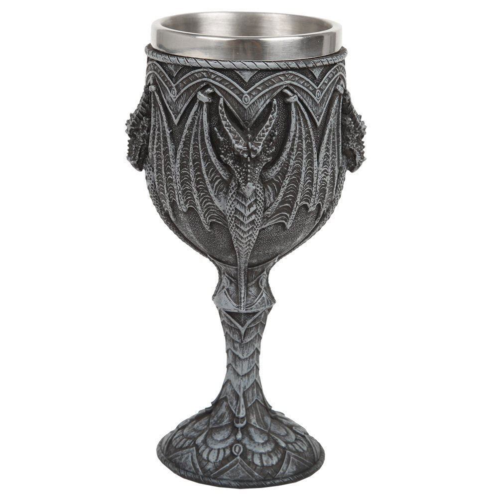 6.75 Inch Medieval Dragon Wine Drinking Goblet Cup Mug Vessel